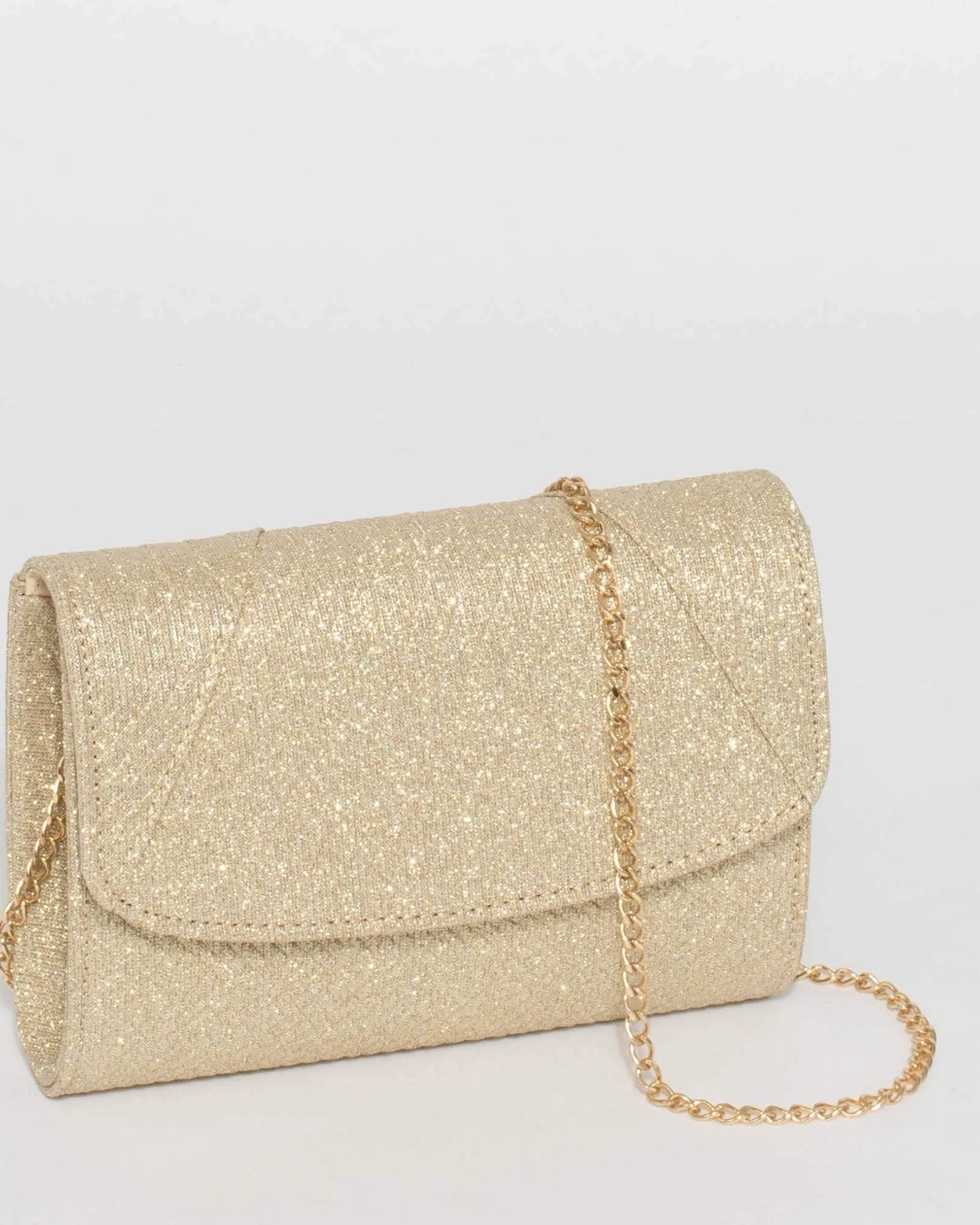 Gold Alison Flap Clutch Bag