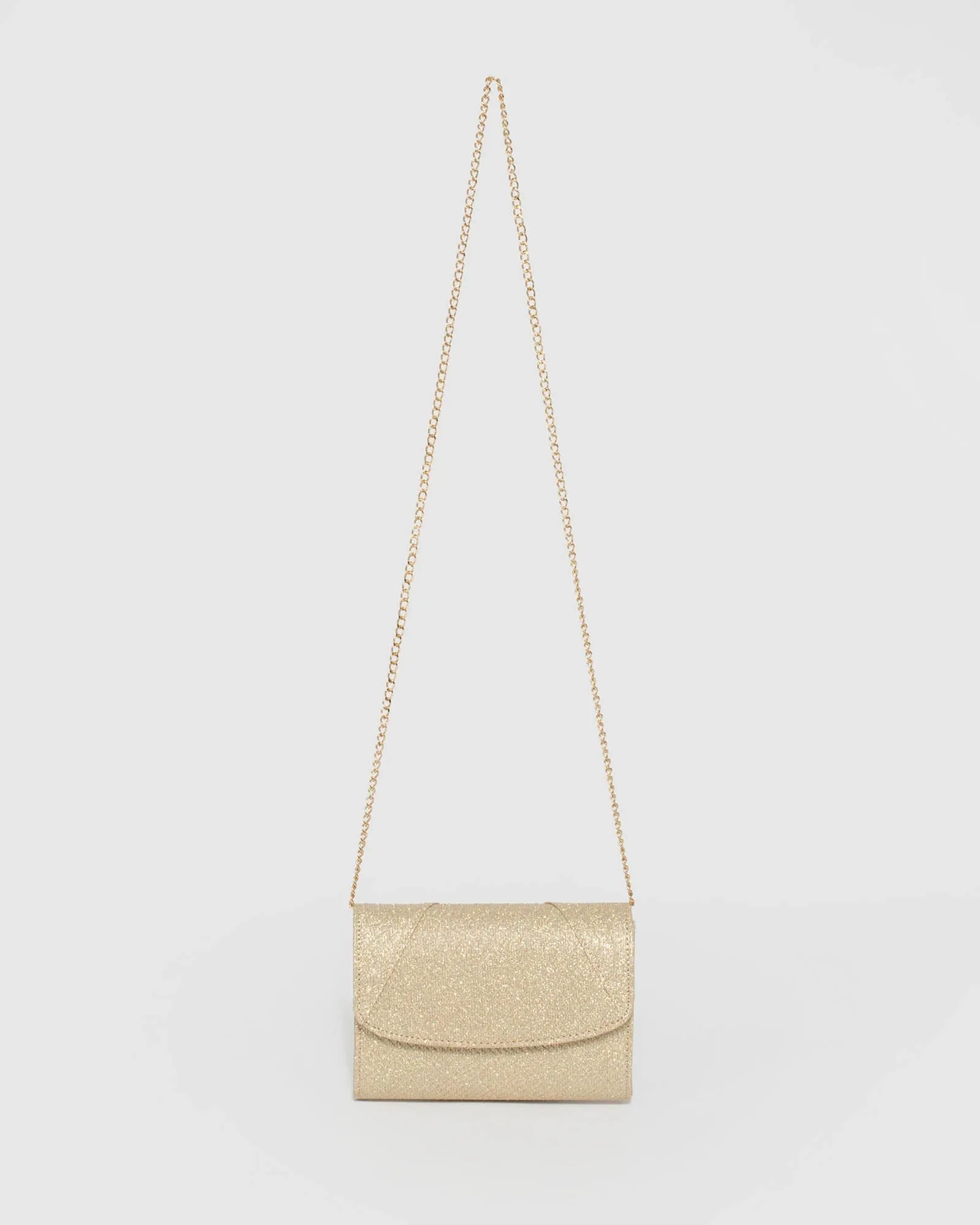 Gold Alison Flap Clutch Bag