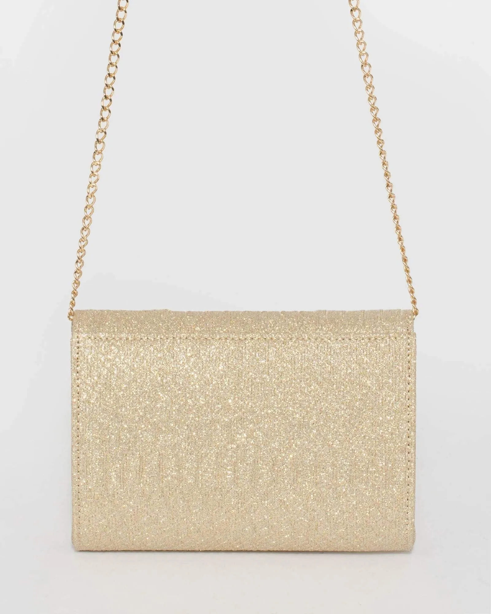 Gold Alison Flap Clutch Bag