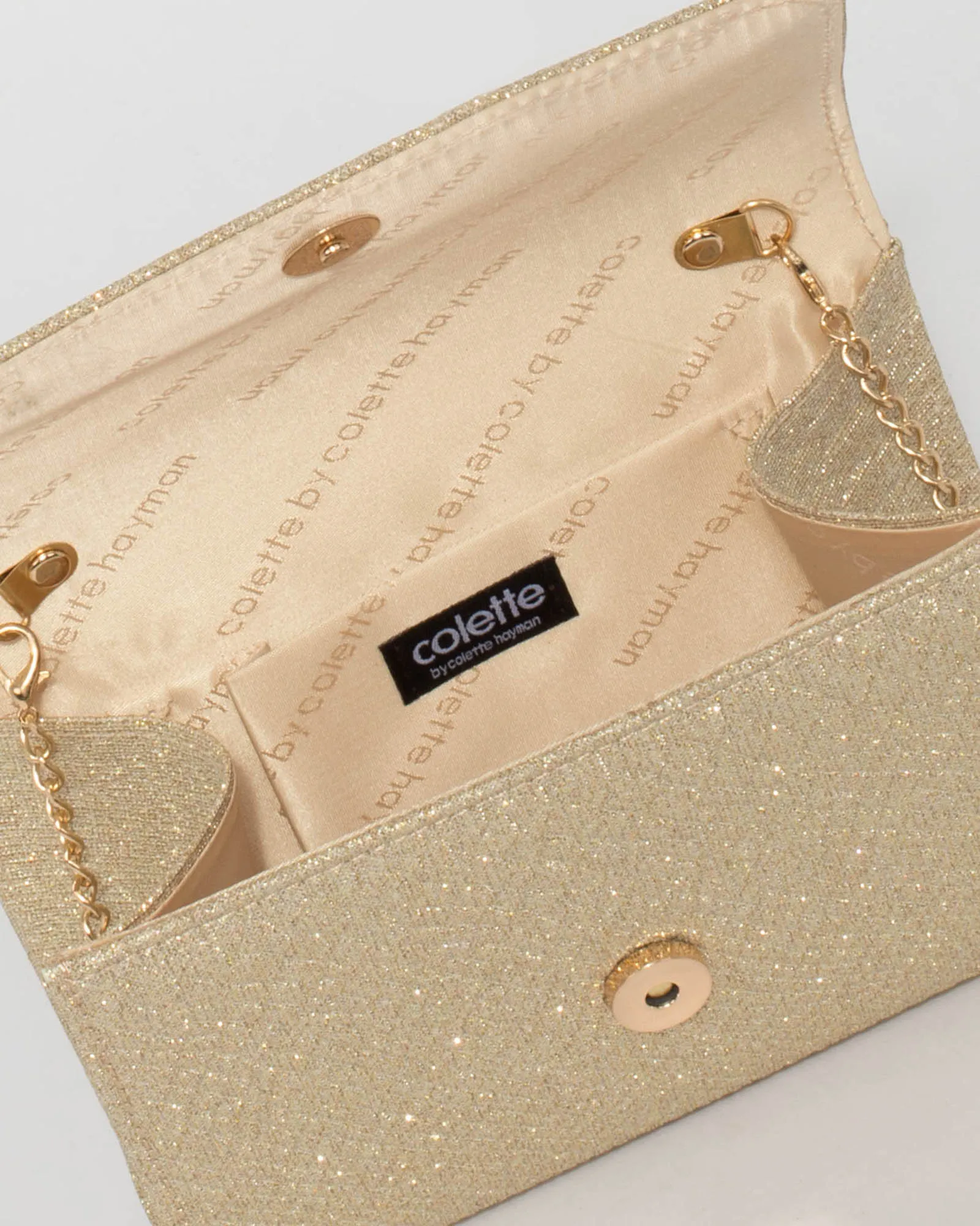 Gold Alison Flap Clutch Bag