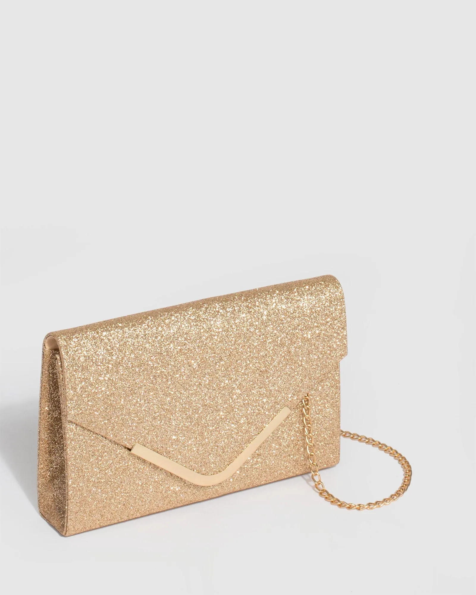 Gold Lila Envelope Clutch Bag