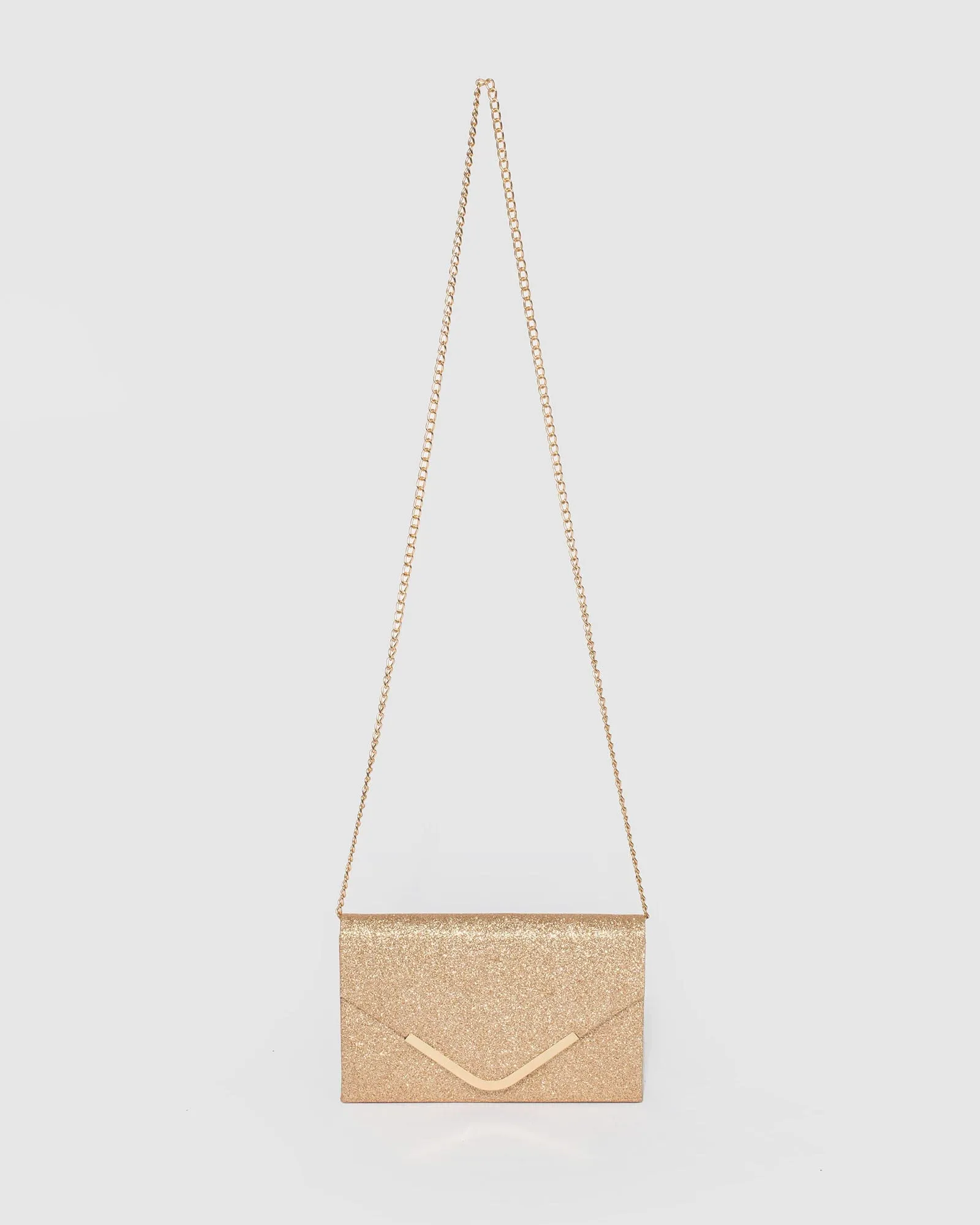 Gold Lila Envelope Clutch Bag