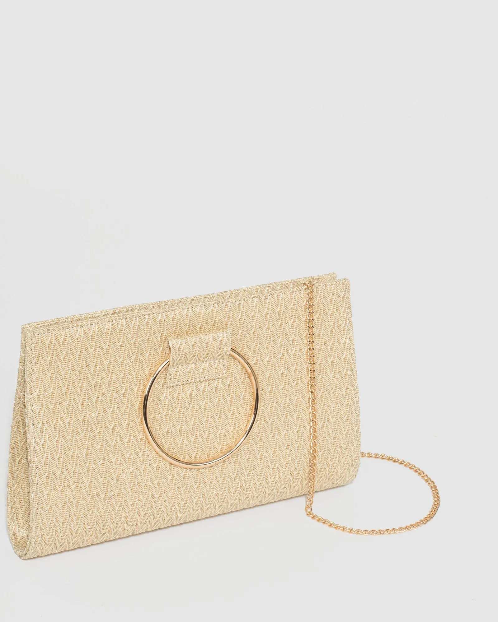 Gold Maggie Ring Clutch Bag