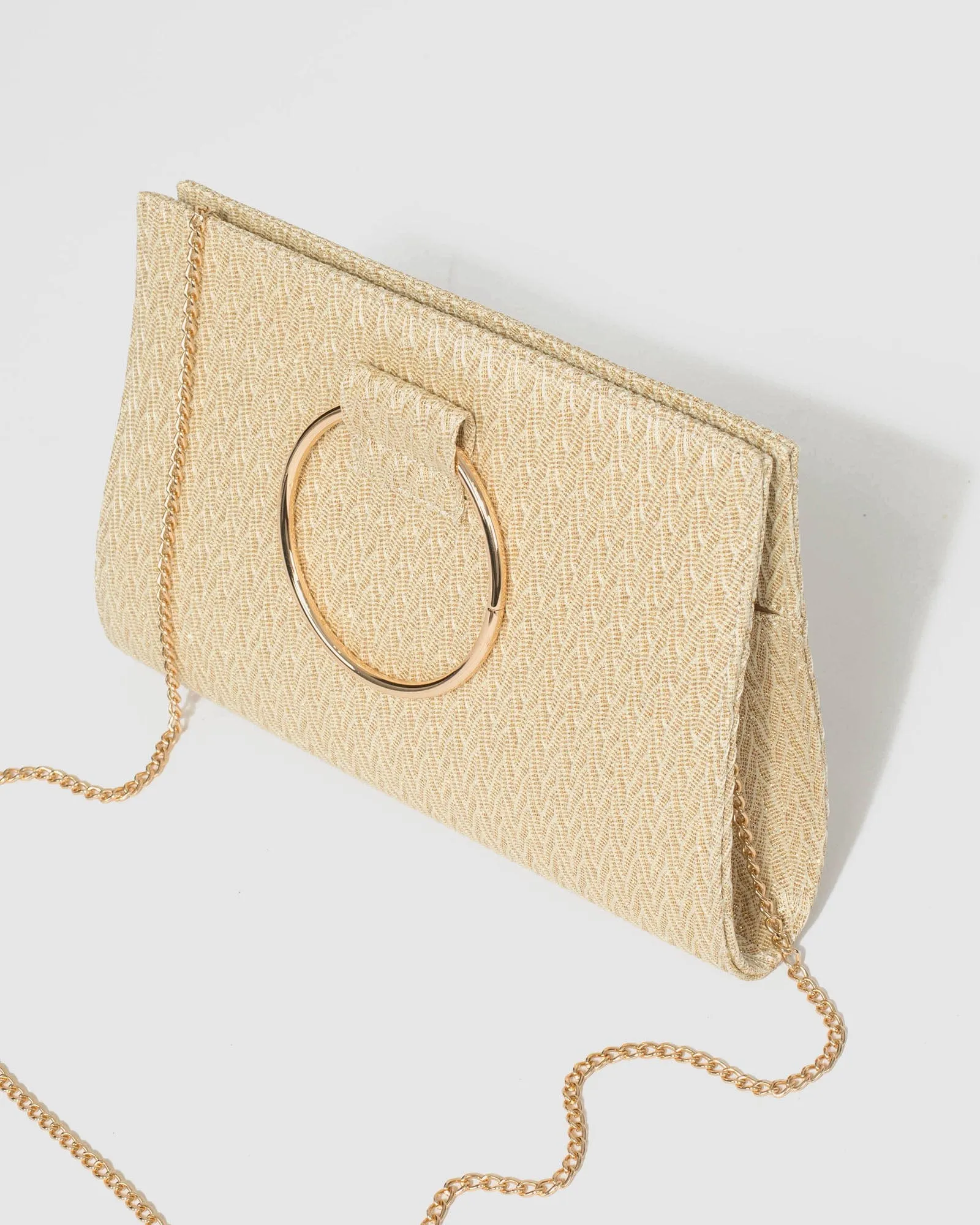 Gold Maggie Ring Clutch Bag