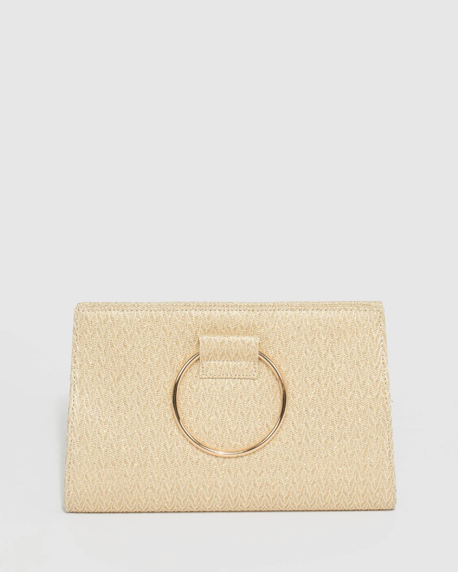 Gold Maggie Ring Clutch Bag