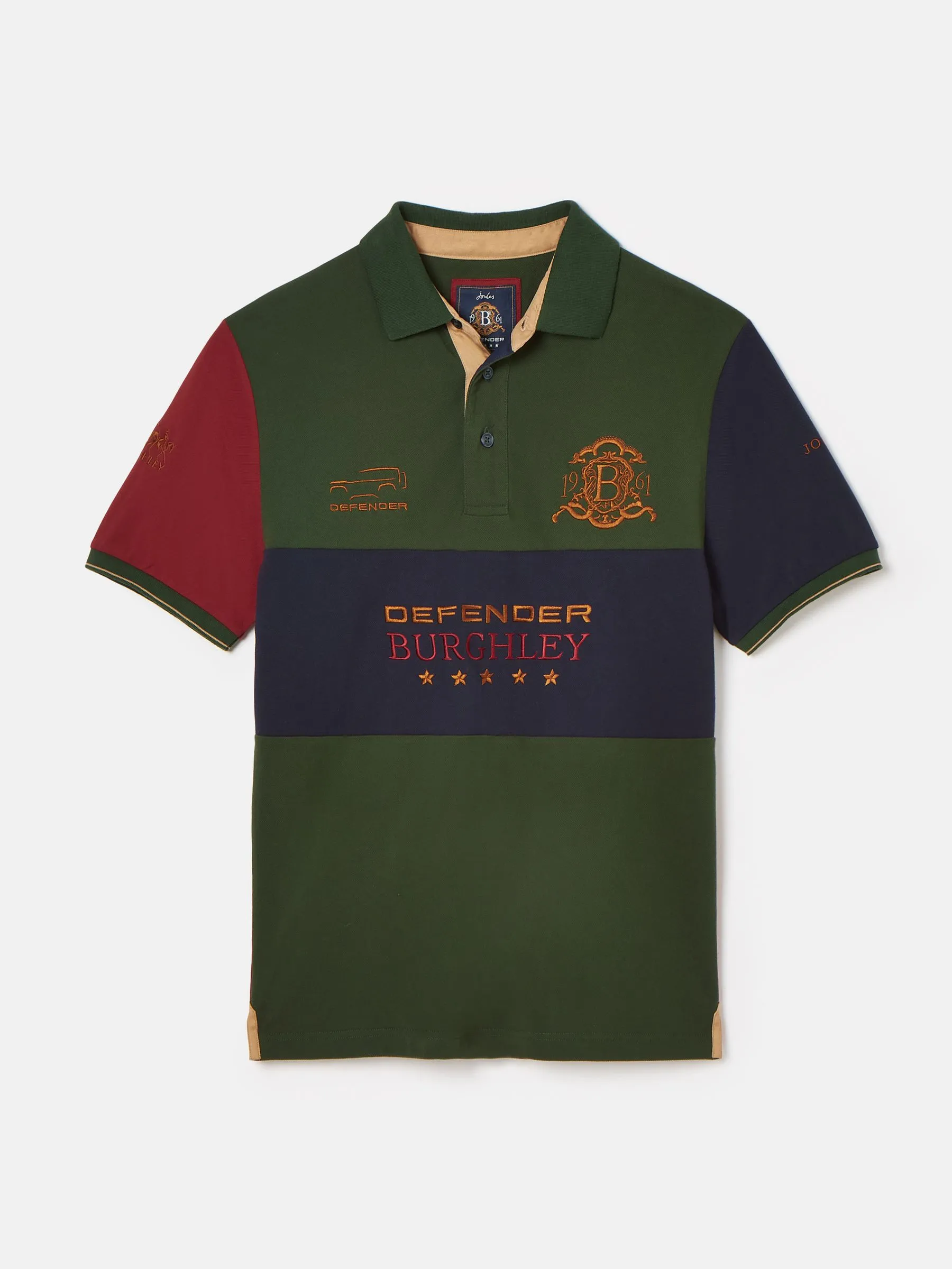 Green Colourblock Polo Shirt