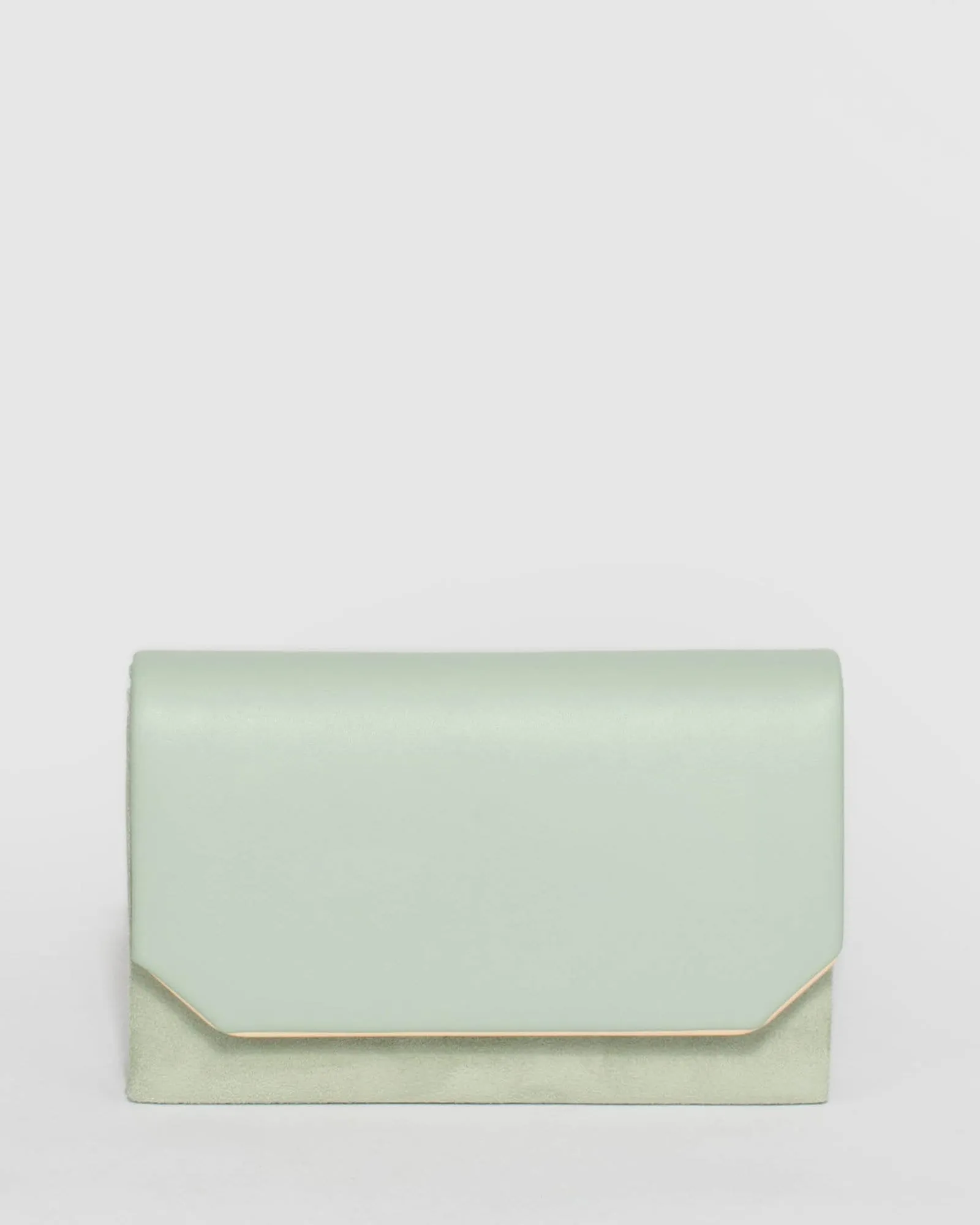 Green Penny Flap Clutch Bag