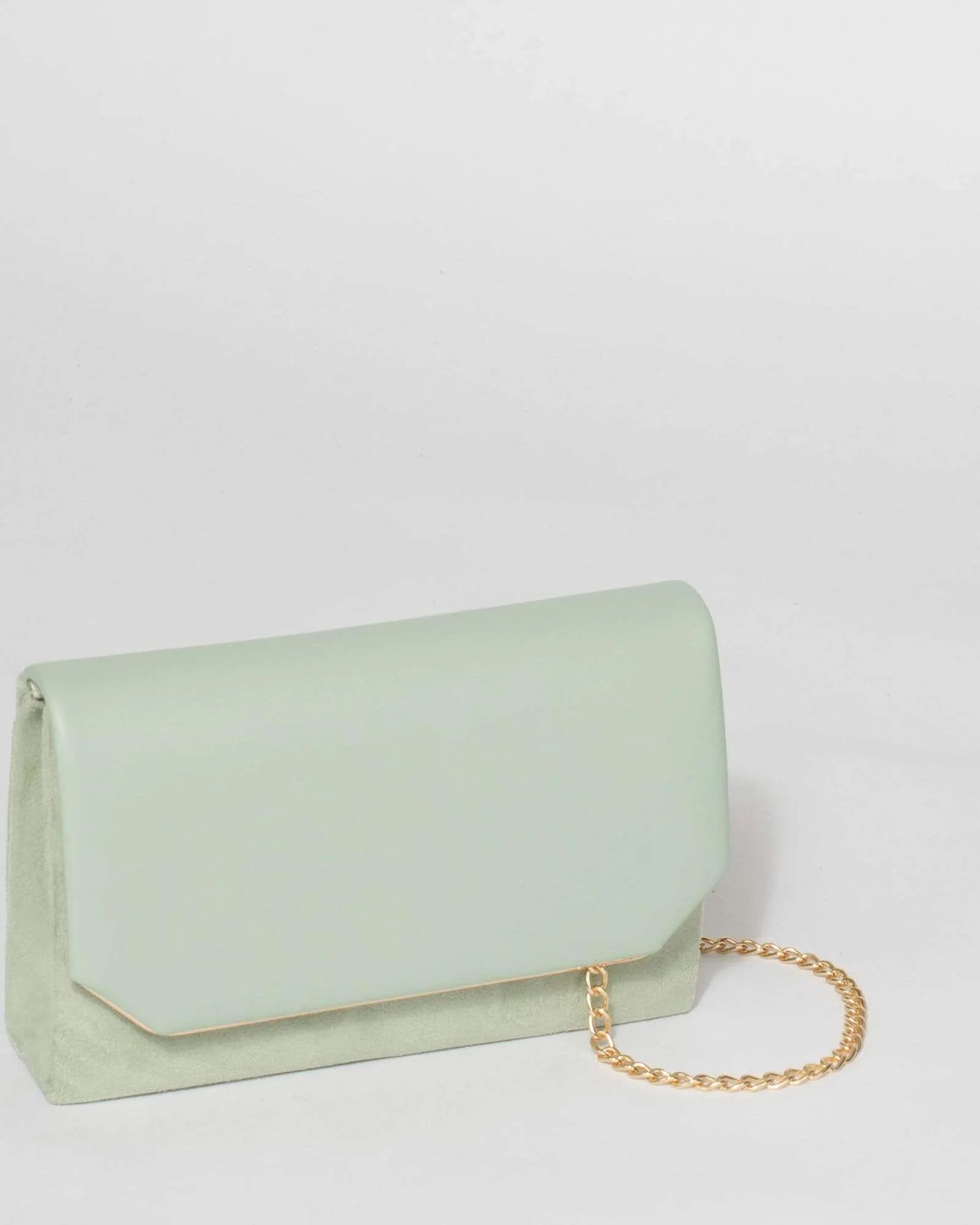 Green Penny Flap Clutch Bag