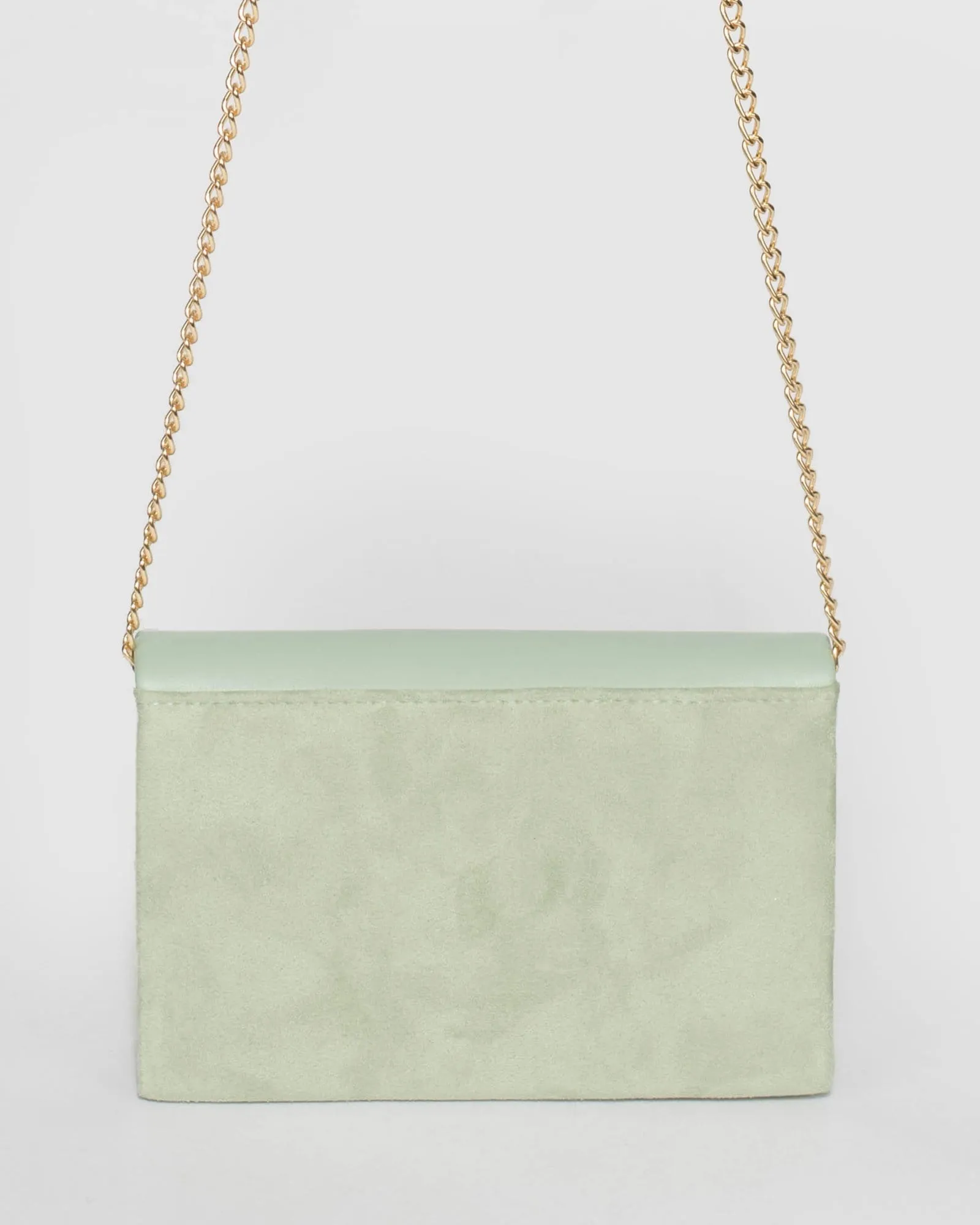 Green Penny Flap Clutch Bag