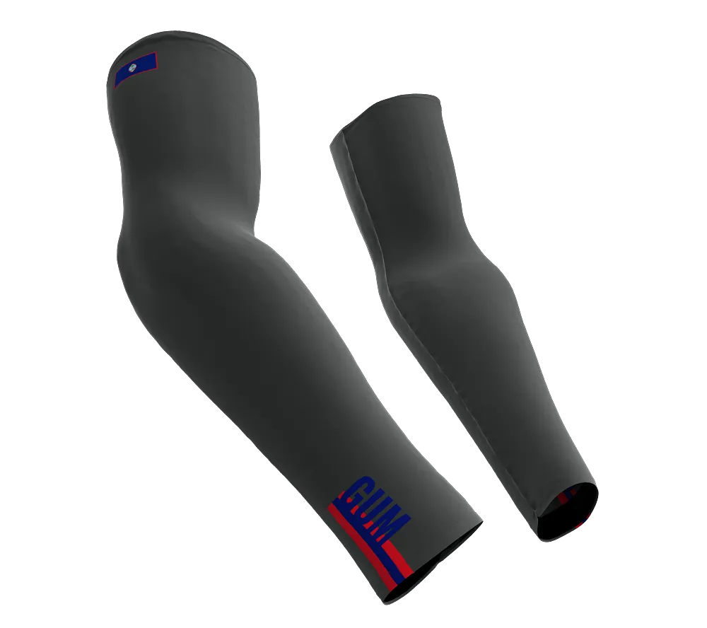 Guam Code Compression Arm Sleeves - Walking - Cycling - Running - Golf - Baseball - Basketball