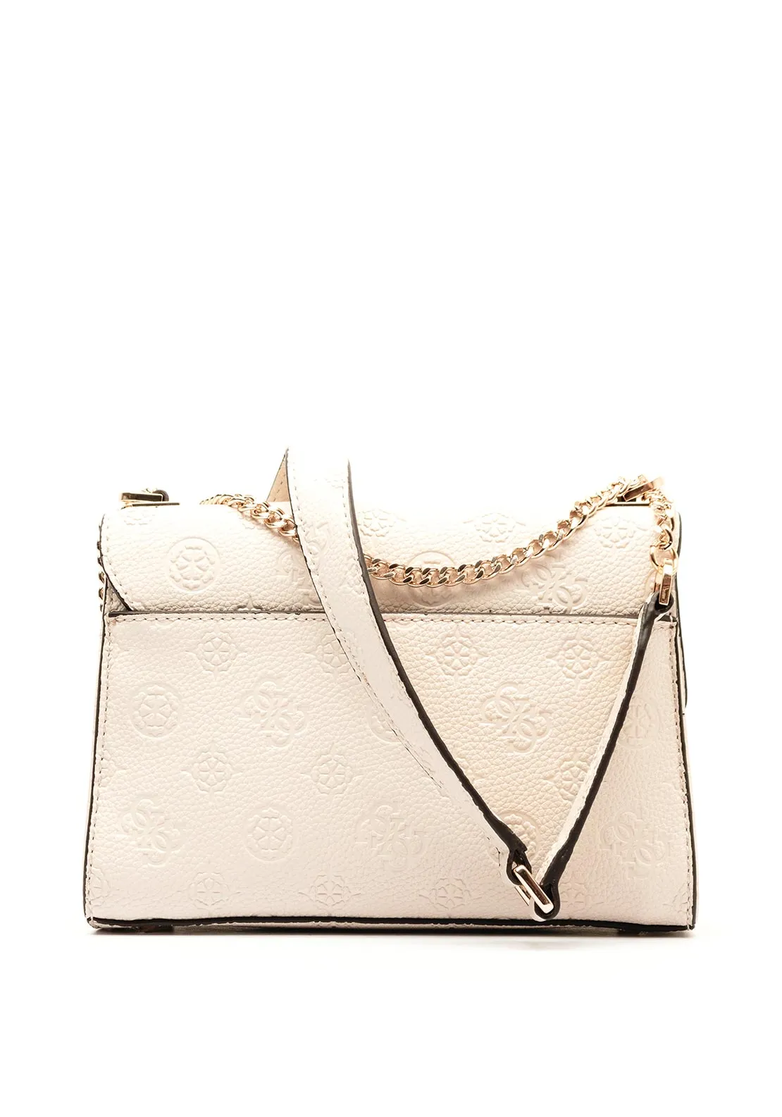 Guess Cresidia Logo Embossed Crossbody Satchel Bag, Bone