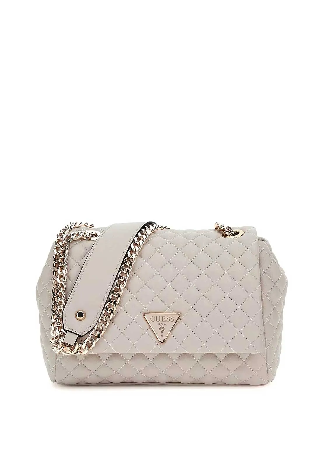 Guess Eco Rianee Quilted Crossbody Bag, Stone