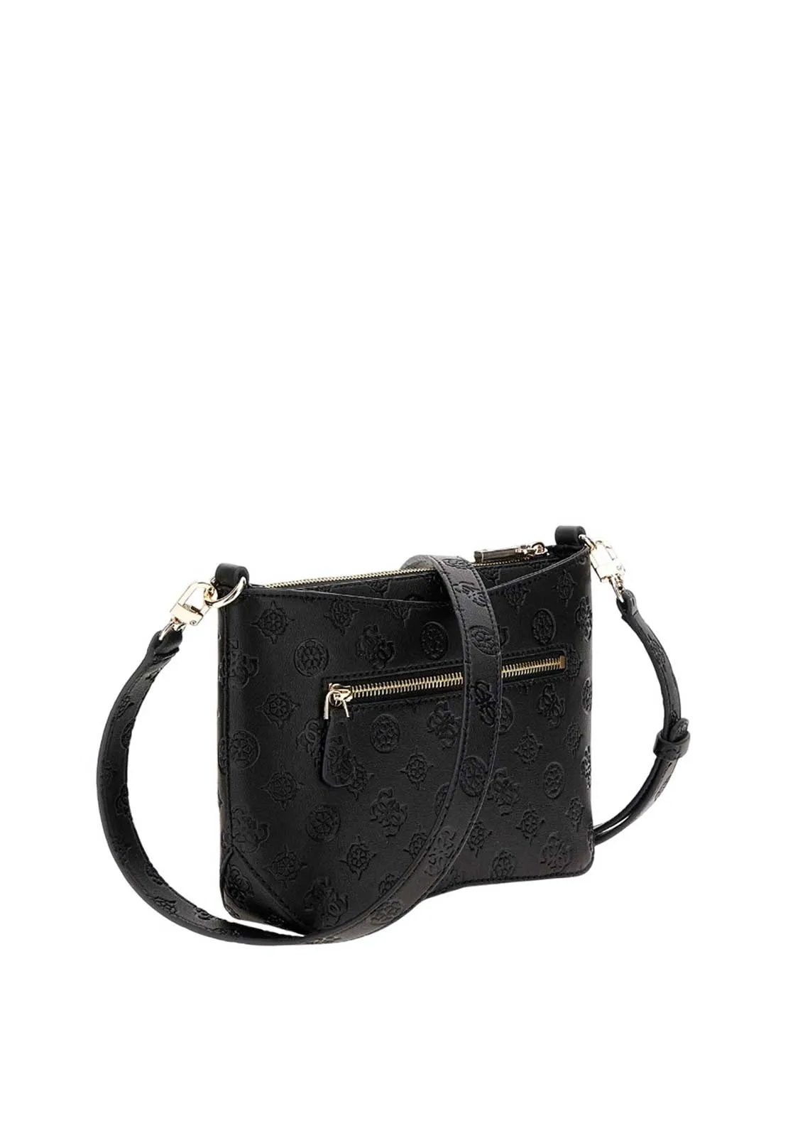 Guess Gerty 4G Logo Embossed Crossbody Bag, Black