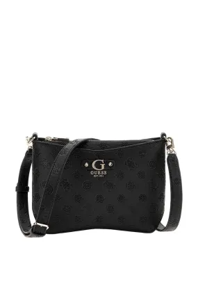 Guess Gerty 4G Logo Embossed Crossbody Bag, Black