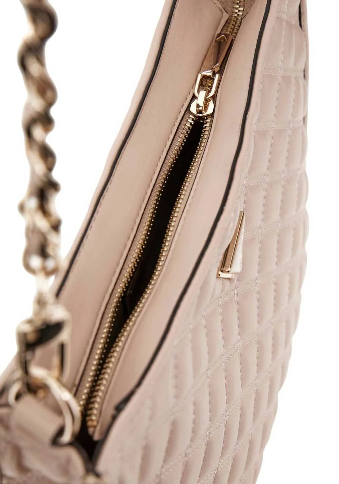 Guess Giully Quilted Crossbody Bag, Light Beige