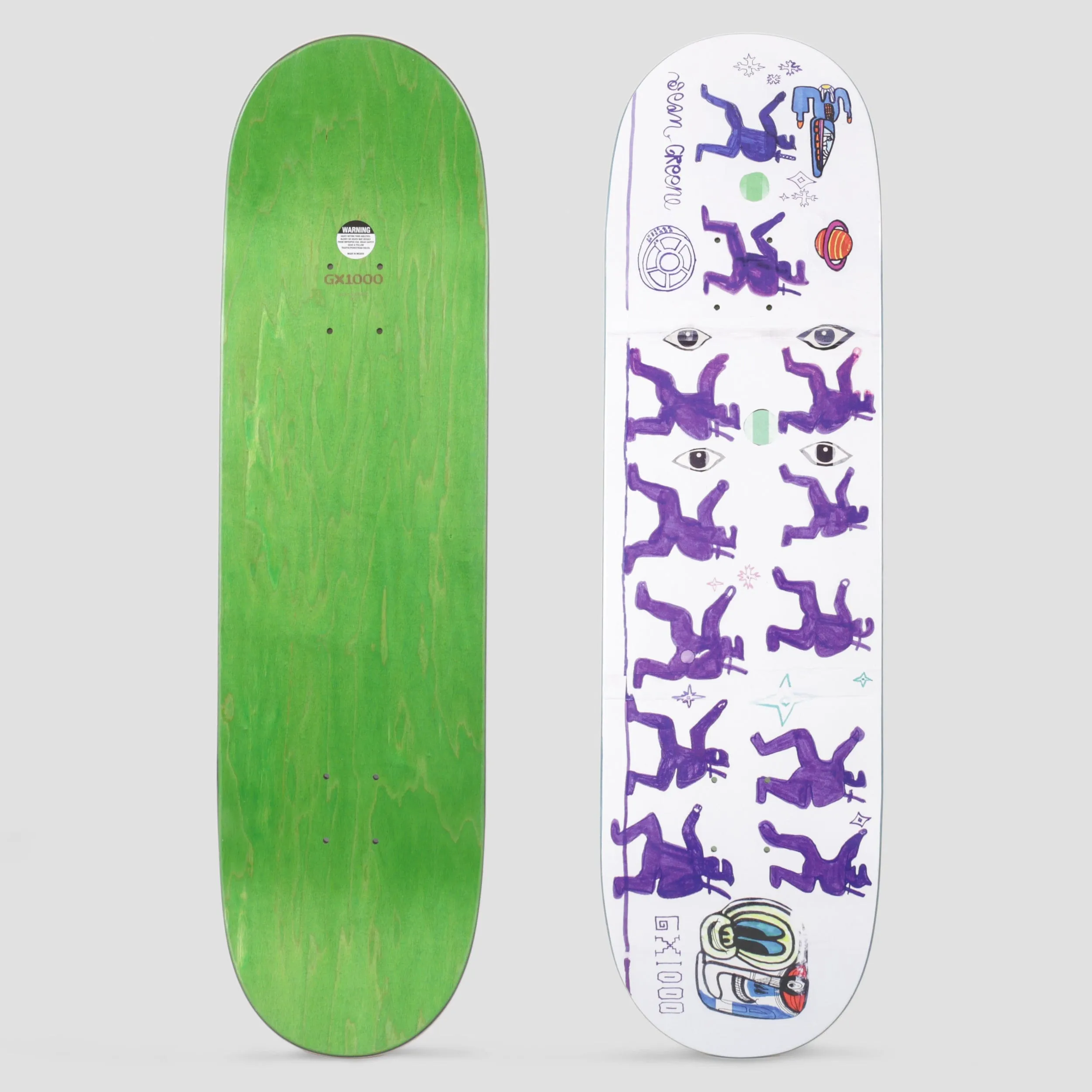 GX1000 8.375 Ninjas Greene Skateboard Deck