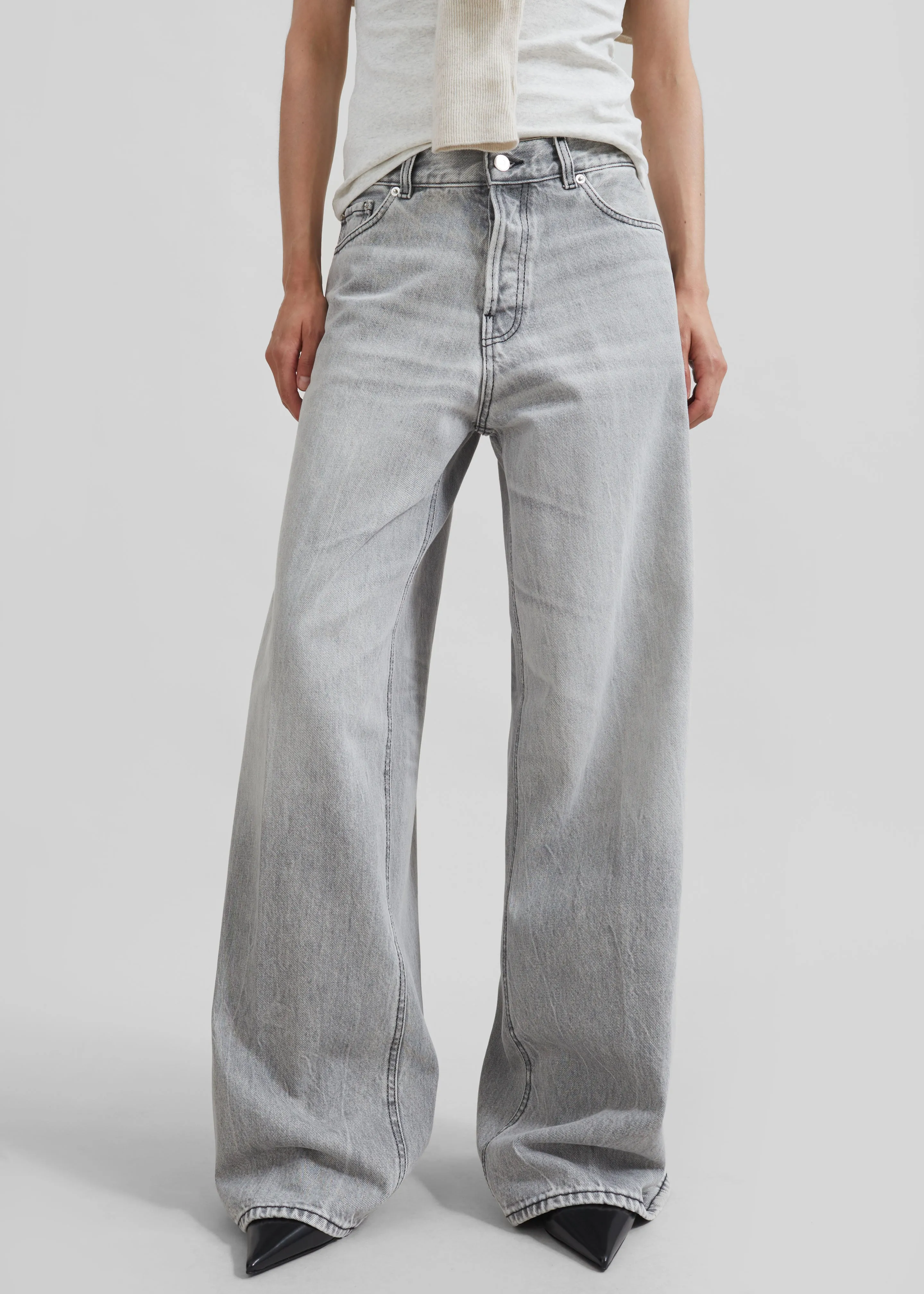 Haikure Bethany Wide Leg Jeans - Fog Grey