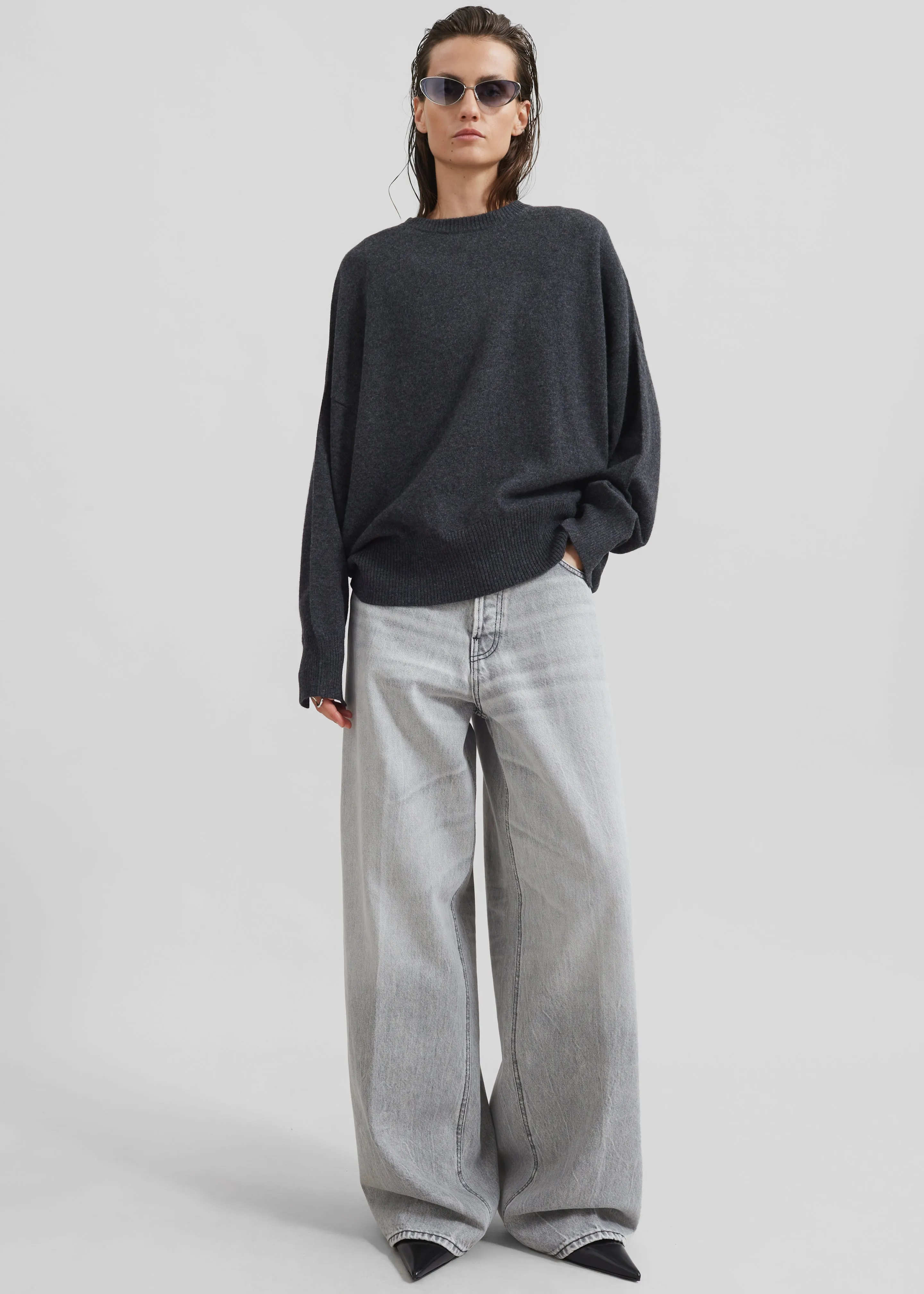 Haikure Bethany Wide Leg Jeans - Fog Grey