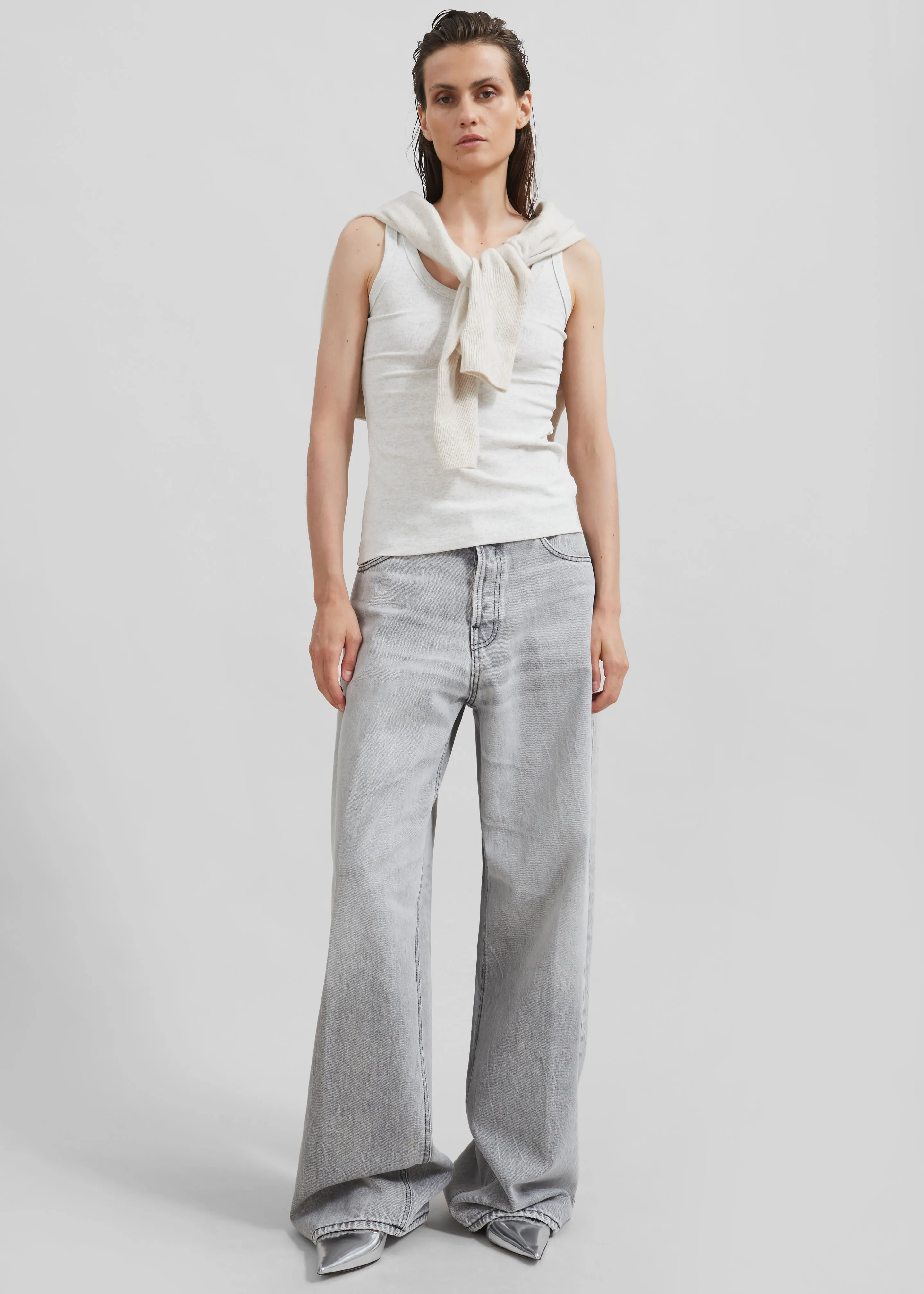 Haikure Bethany Wide Leg Jeans - Fog Grey