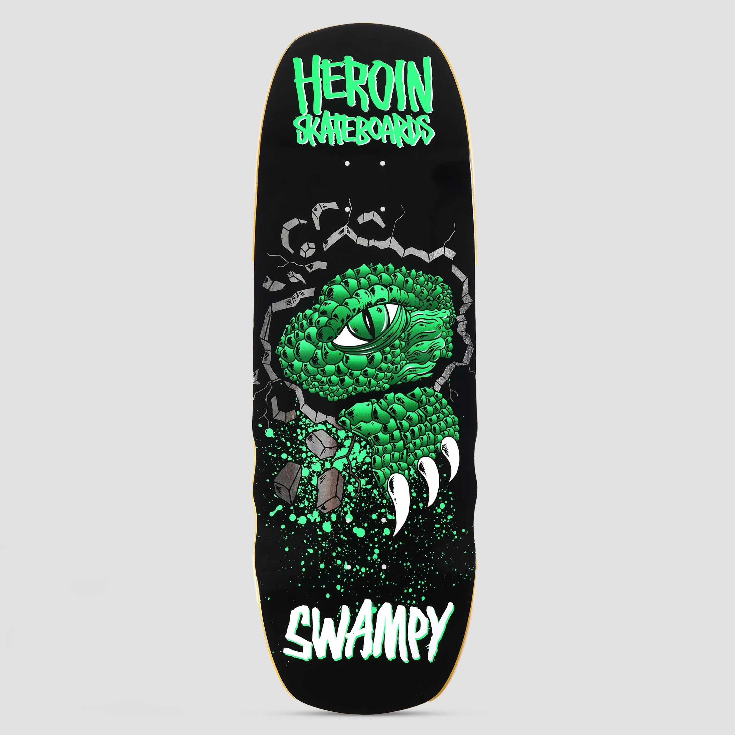 Heroin 10.5 Swampy Alligator Egg Skateboard Deck