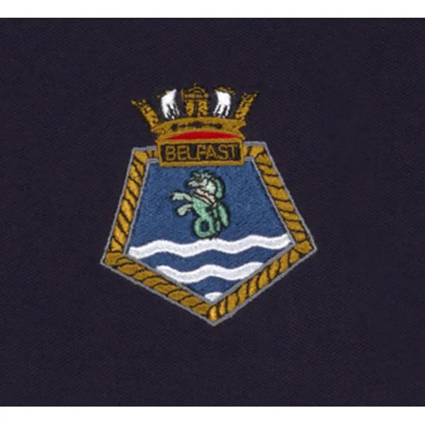 HMS Belfast crest polo shirt