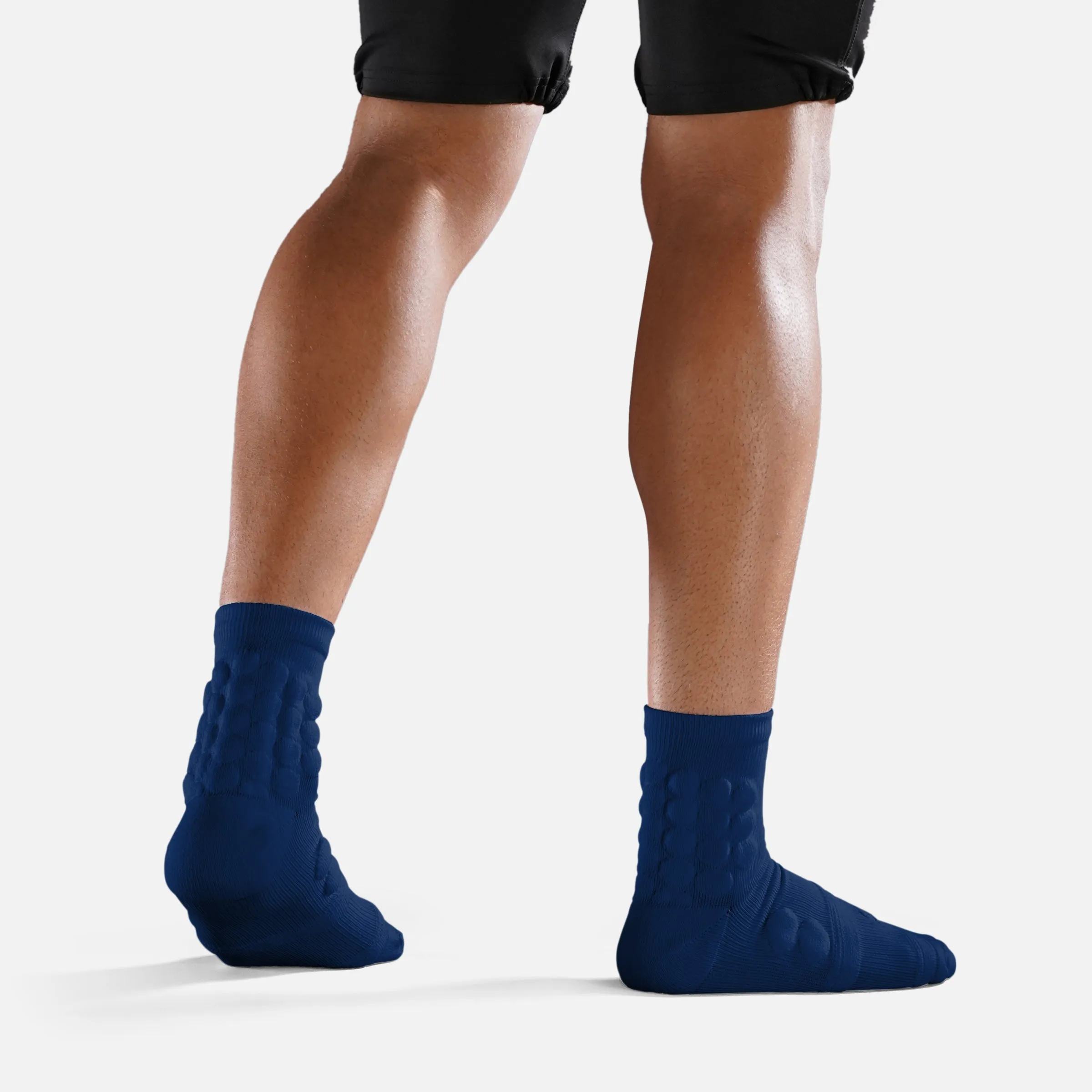 Hue Navy Football Padded Short Socks