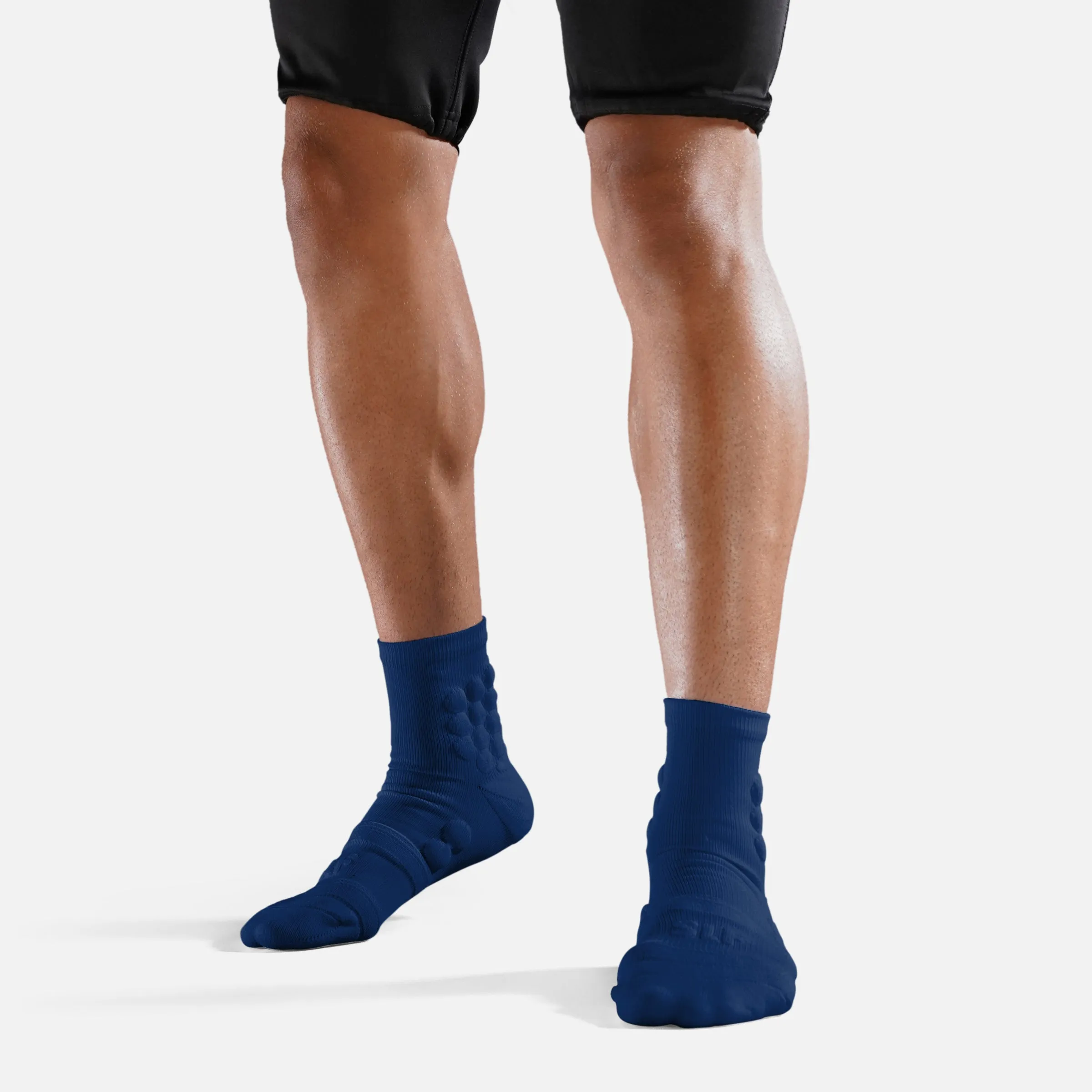 Hue Navy Football Padded Short Socks