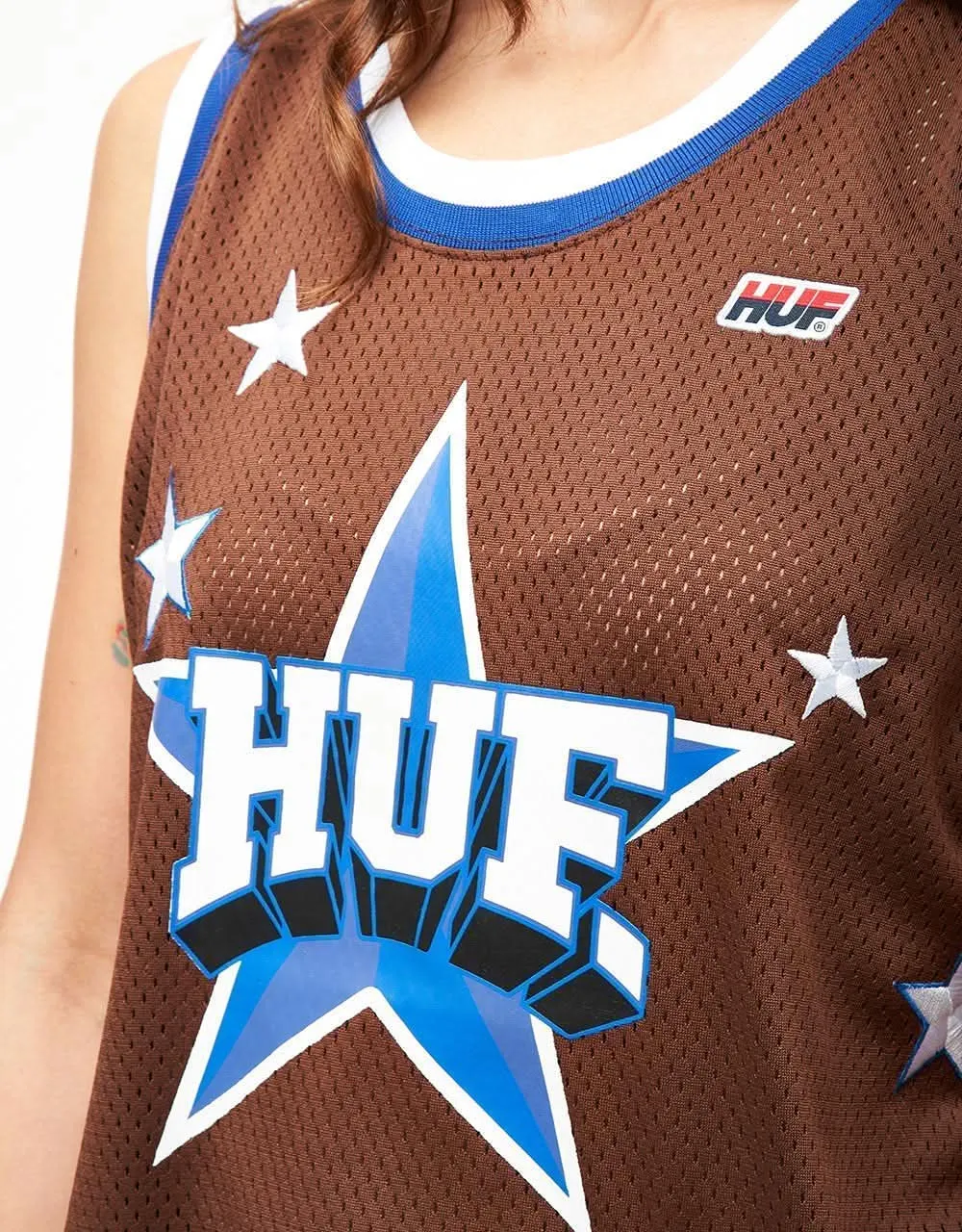 HUF All Star Basketball Jersey - Brown