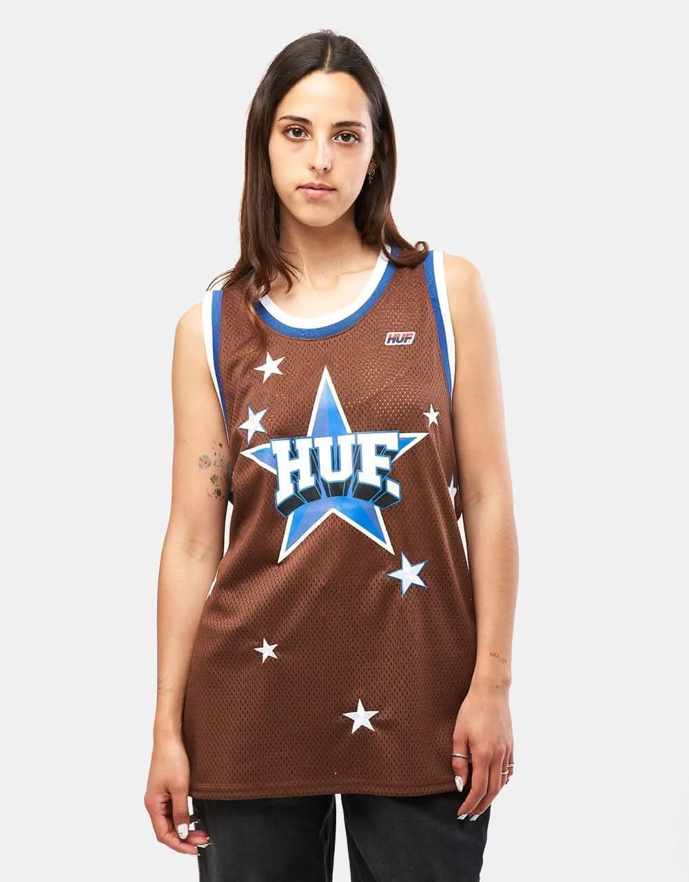 HUF All Star Basketball Jersey - Brown