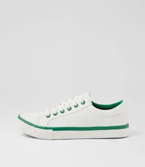 I LOVE BILLY Jaiha White Green Canvas Sneakers