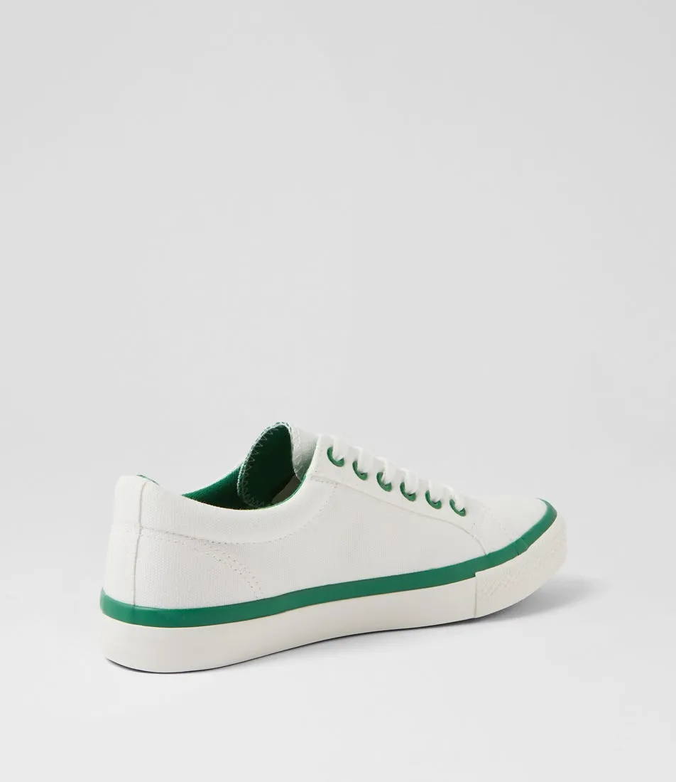 I LOVE BILLY Jaiha White Green Canvas Sneakers