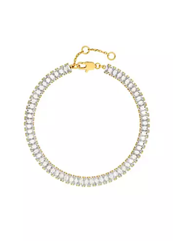 Inicio 14K Gold Plated Recycled Baguette Tennis Bracelet | Grattan