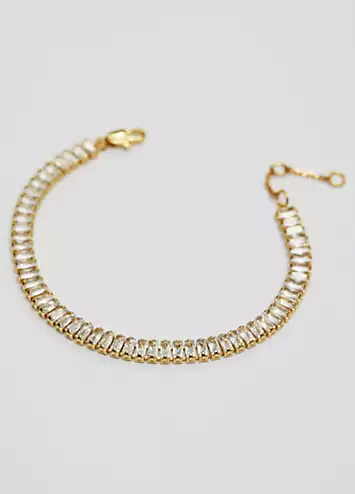 Inicio 14K Gold Plated Recycled Baguette Tennis Bracelet | Grattan