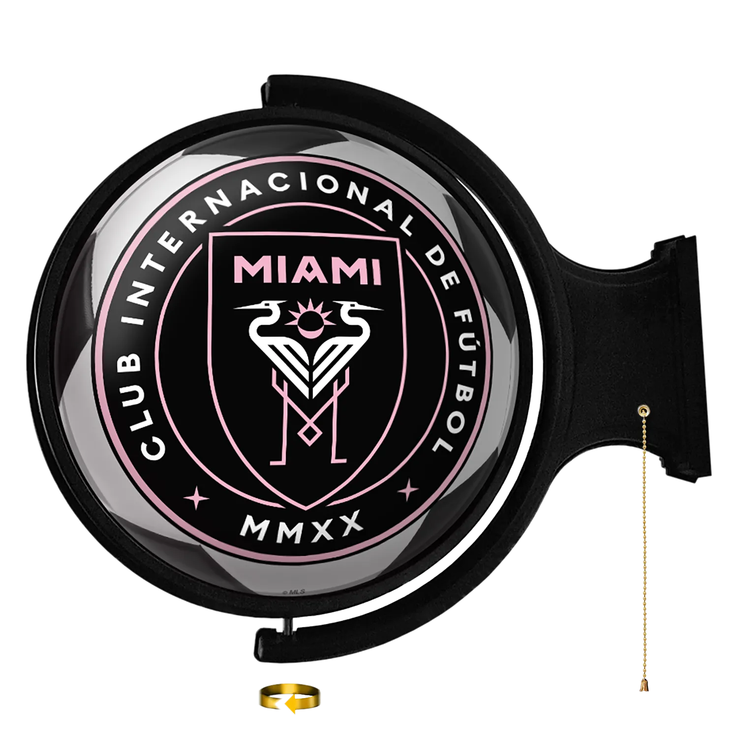 Inter Miami CF: Soccer Ball - Original Round Rotating Lighted Wall Sign