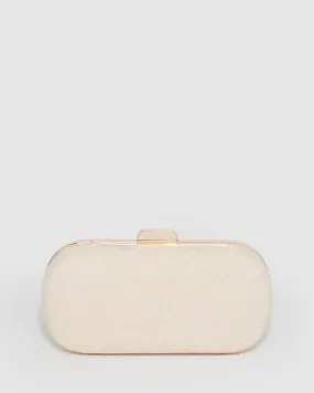 Ivory Alana Lattice Clutch Bag