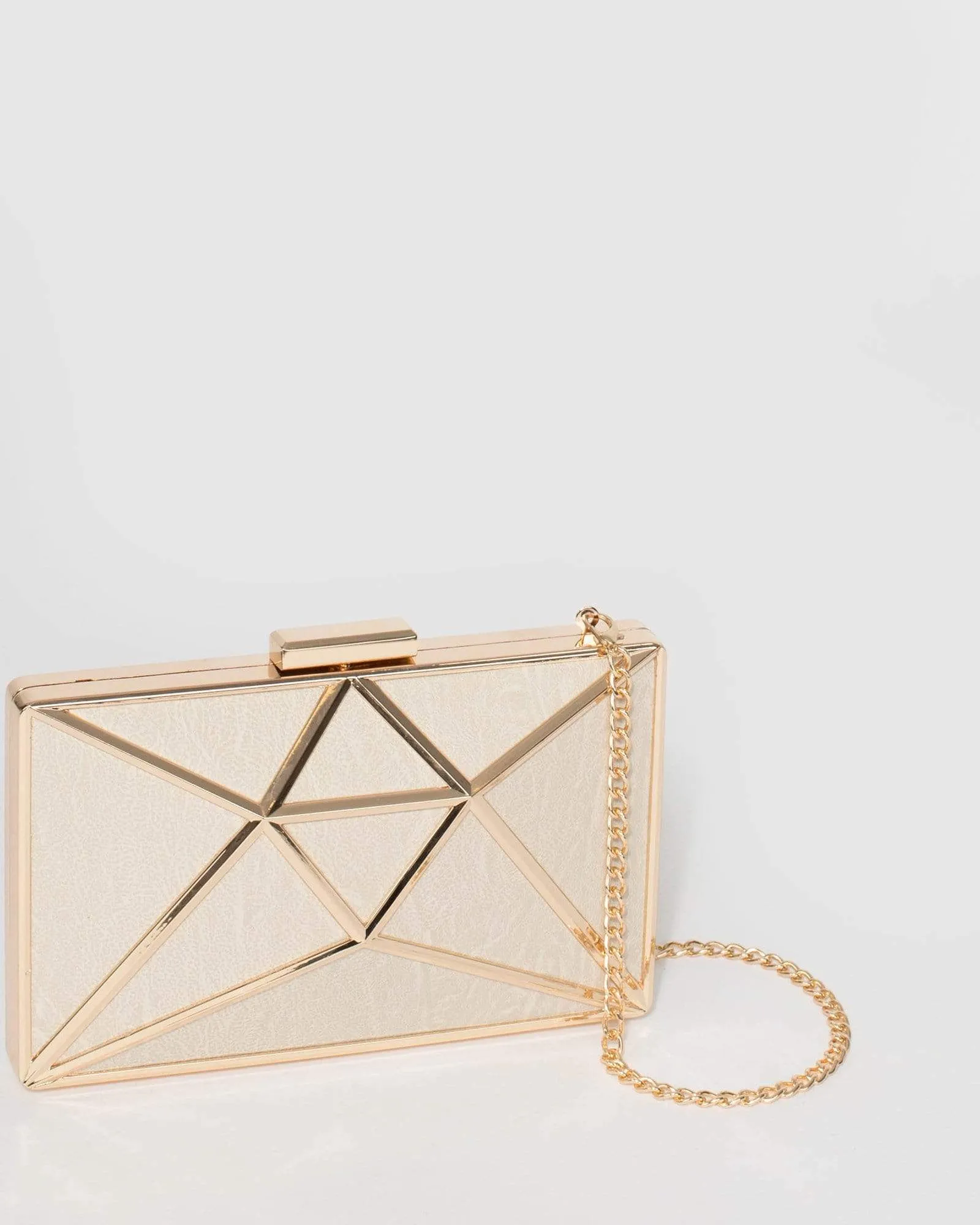 Ivory Geo Large Clutch Bag