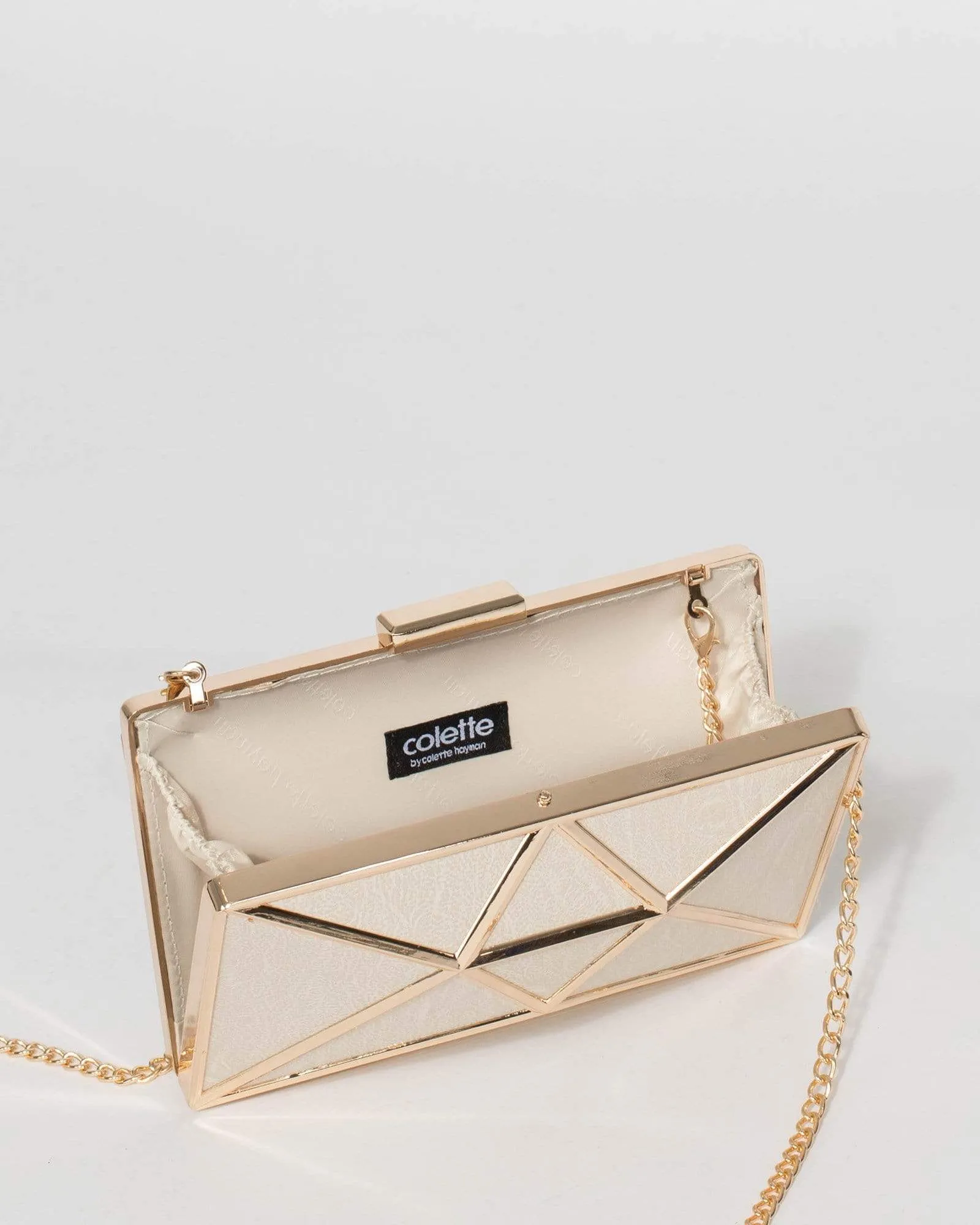 Ivory Geo Large Clutch Bag