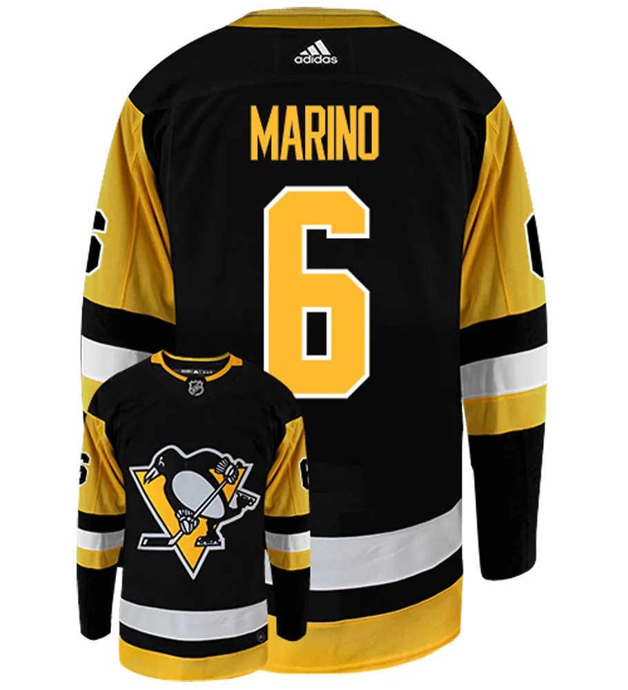 John Marino Pittsburgh Penguins Adidas Authentic Home NHL Hockey Jersey     