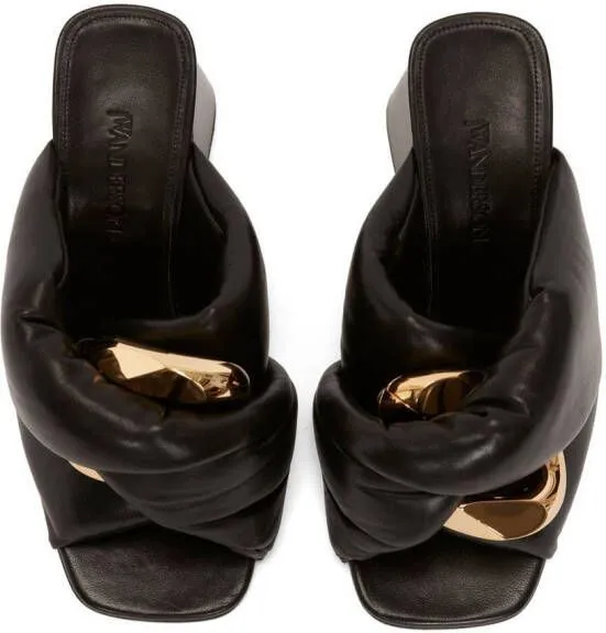 JW Anderson Chain Twist 80mm sandals Black