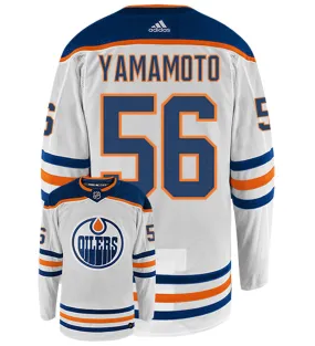 Kailer Yamamoto Edmonton Oilers Adidas Authentic Away NHL Hockey Jersey     