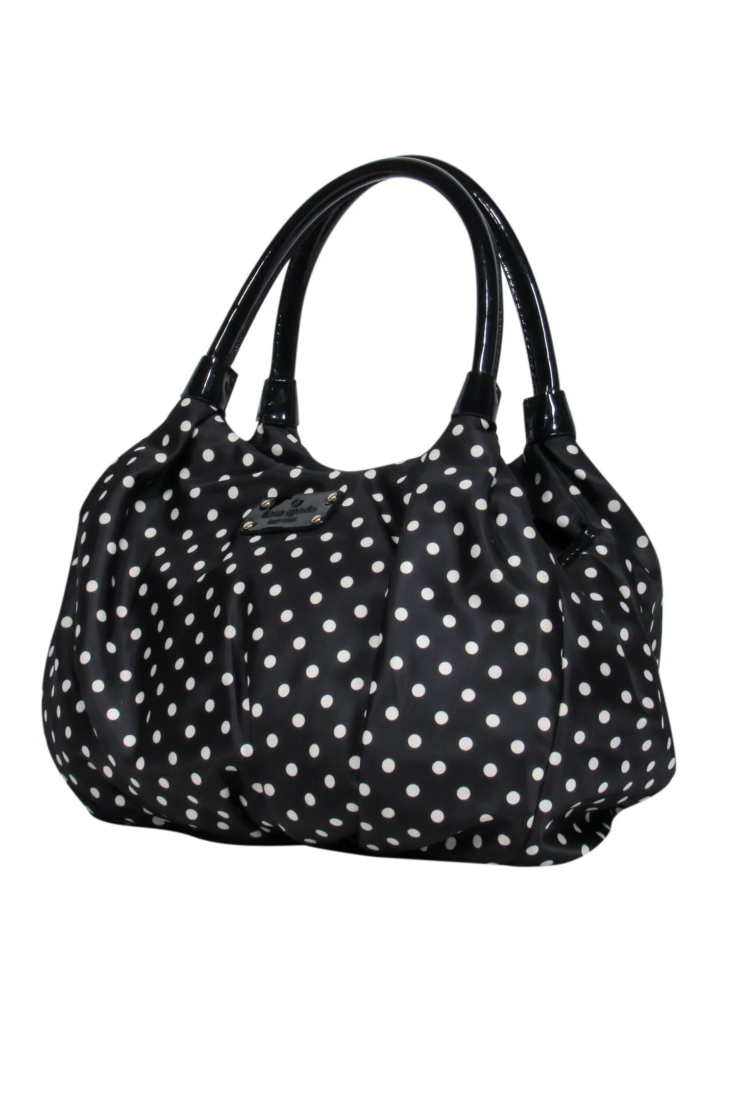 Kate Spade - Black & White Polka dot Top Handle Shoulder Bag