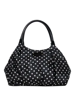 Kate Spade - Black & White Polka dot Top Handle Shoulder Bag