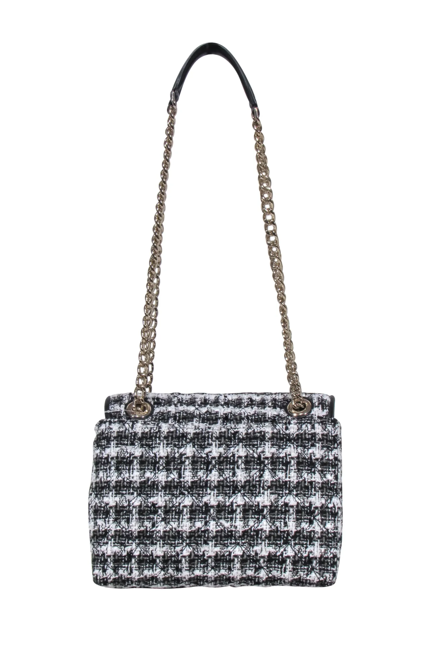 Kate Spade - Black, Grey & White Tweed Natalia Shoulder Bag