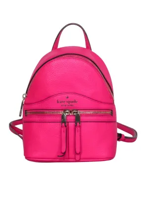 Kate Spade - Fuchsia Textured Leather Mini Backpack