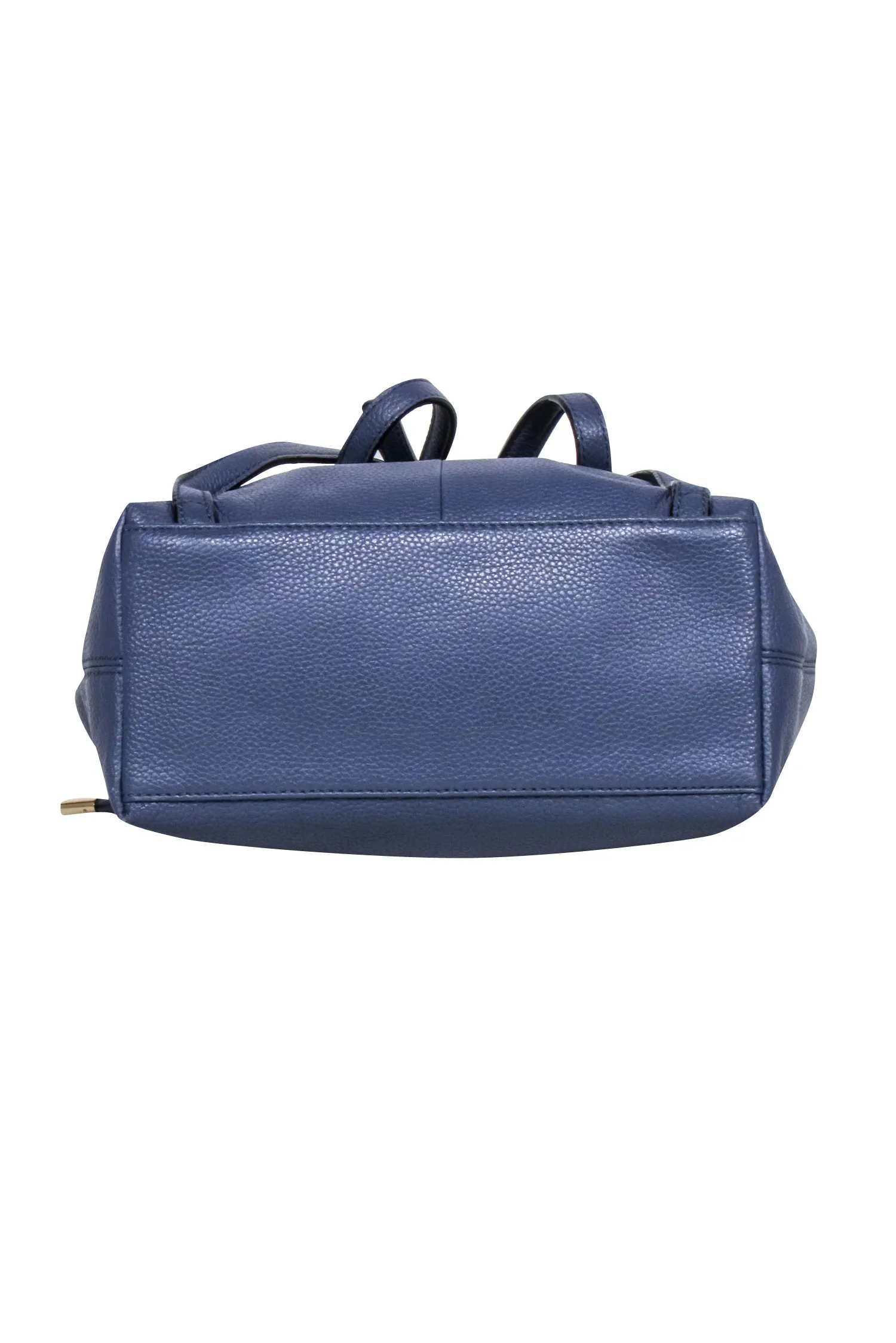 Kate Spade - Navy Leather Fold-Over Backpack