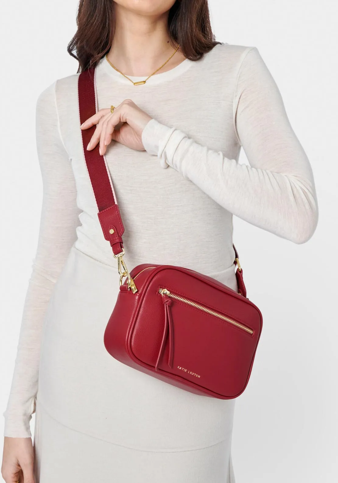 Katie Loxton Hallie Crossbody Bag, Garnet Red