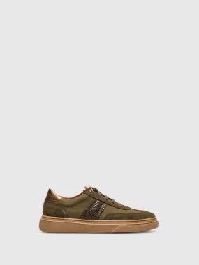 Khaki Lace-up Trainers