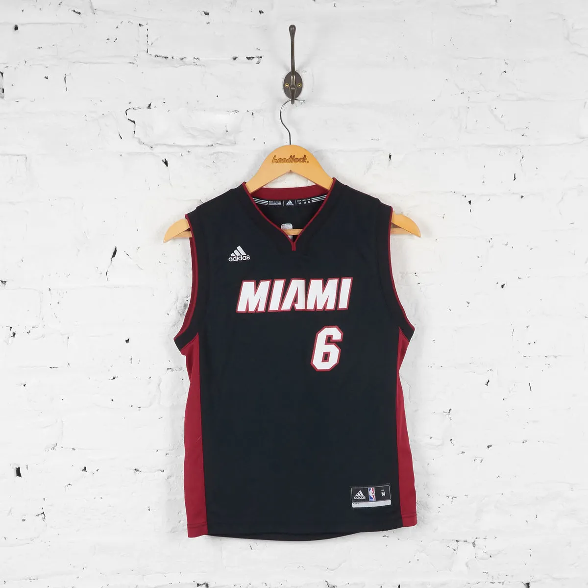 Kids Miami Heat James Basketball Jersey - Black - M Boys