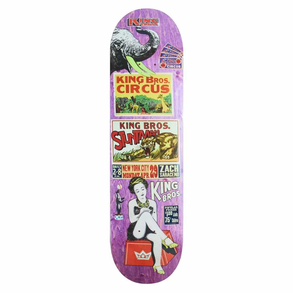 King Skateboards Zach Saraceno Bros Skateboard Deck Multi Colour 8.18