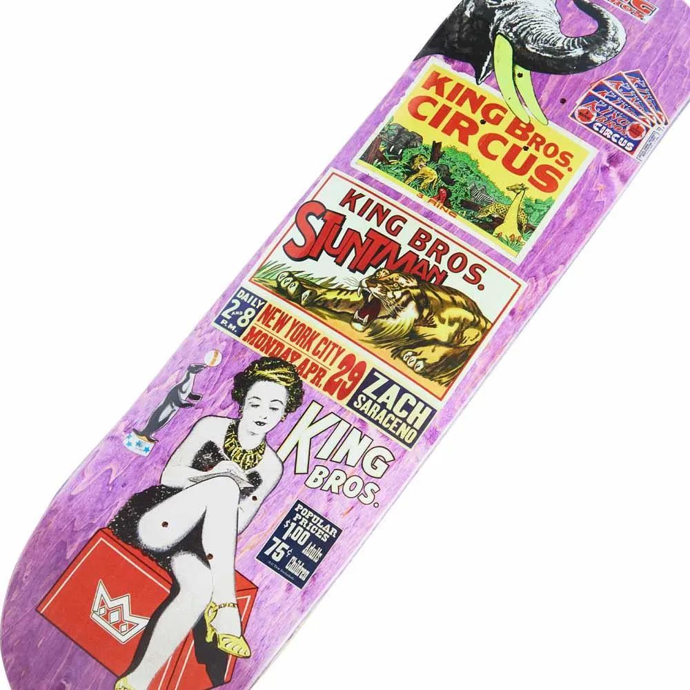 King Skateboards Zach Saraceno Bros Skateboard Deck Multi Colour 8.18